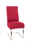 Vorderseite kratzfeste Stuhlhusse für Schwingstuhl in Rot - Happy Scratchy
